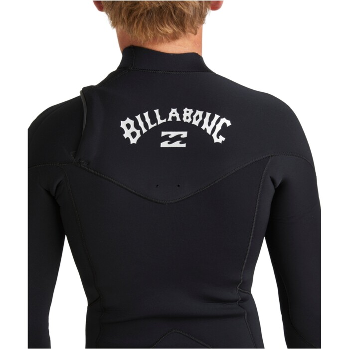 2024 Billabong Junior Foil 4/3mm Chest Zip Neopreno ABBW100155 - Black